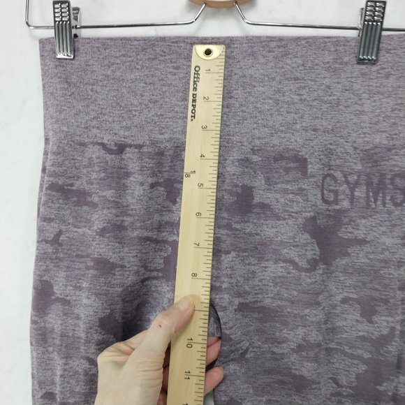 Gymshark Leggings Medium Purple Mauve Camo Seamless High Waist Workout Athletic - Picture 11 of 12